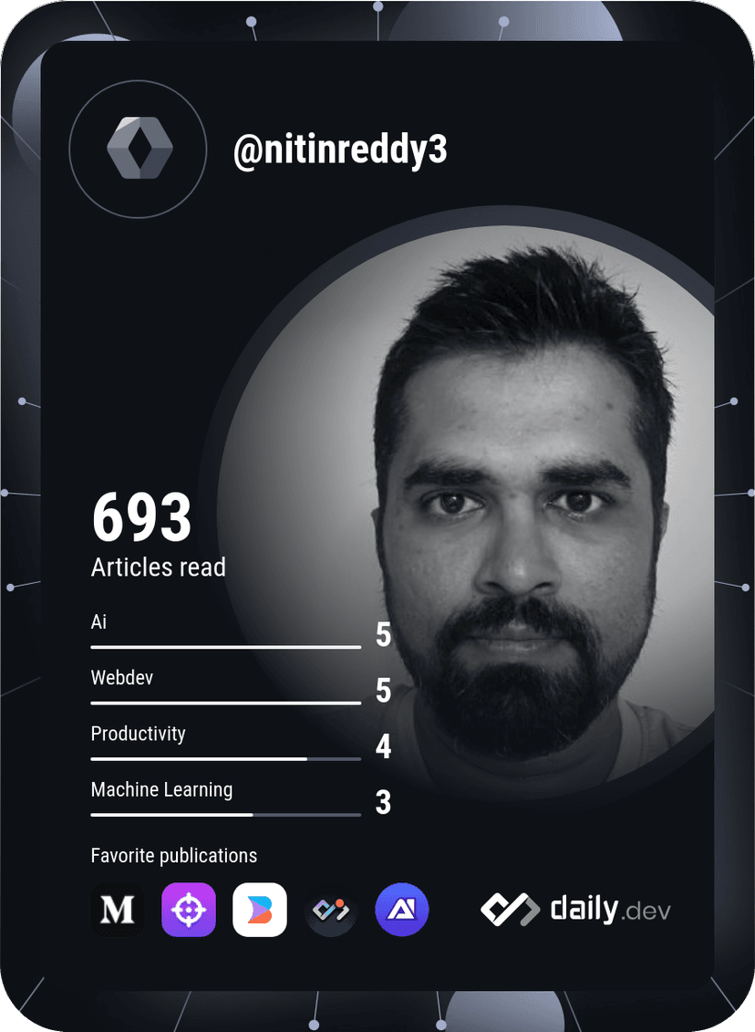 Nitin Reddy's Dev Card